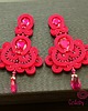 kolczyki soutache Fuksjowe kolczyki sutasz 2