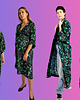 sukienki midi damskie KIMONO/ szlafrok / kopertowa sukienka w autorski wzór MALINY 100% wiskoza 6