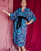 sukienki midi damskie KIMONO turkus / szlafrok / kopertowa sukienka, autorski wzór 100% wiskoza 1