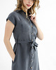 sukienki midi damskie Lniana Sukienka MARIGOLD charcoal 1