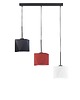 lampy wiszące 3-płomienna lampa wisząca do salonu z geometrycznymi abażurami MICHIGAN 3