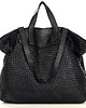 torby XXL Torba damska shopper pleciona skóra - MARCO MAZZINI czarna 3