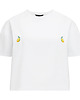 t-shirt damskie T-shirt Crop-Voila Biały Cytryny 1