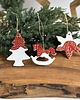 ozdoby choinkowe Zawieszki choinkowe  ceramiczne ozdoby świąteczne 3 el. 6