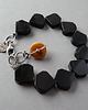 bransoletki z kamieni naturalnych -czarny turmalin i bursztyn- 1