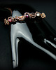 bransoletki wire wrapping Miedziana bransoleta mankietowa z rubinem 4