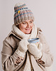 czapki damskie Wełniana czapka i rękawiczki z wełny i alpaki WOOLY złamana biel 2