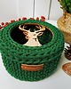 dekoracje świąteczne Kosz prezentowy świąteczny z motywem głowy jelenia " Deer gift Basket" 4