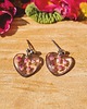 kolczyki z żywicy Kolczyki z wrzosem, kolczyki serca, walentynki 1