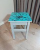 stołki Własnoręcznie malowany handmade taboret w pastelowych kolorach art deco 5