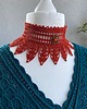 chokery Rudy jarzębinowy koronkowy choker 1