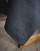 obrusy i serwetki Lniany obrus z listwą  heavy linen CHARCOAL 5