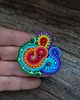 pierścionki - różne Bajkowy pierścionek soutache 3