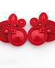 kolczyki soutache Czerwone małe kolczyki soutache 6