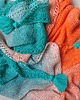 szale damskie Pastelowa Chusta Melon Ombre z chwostami 4