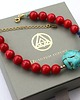 bransoletki z kamieni naturalnych Bransoleta z turkusem, koralem czerwonym, lapis lazuli 2