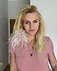 broszki Broszka ze strusich piór  OMBRE PUDROWY RÓŻ Large 4