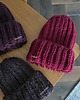 czapki damskie Wełniana czapka Fluffy śliwka 100 % wełna 2