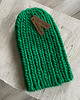 czapki damskie Czapka chunky szmaragdowa zieleń / handmade 2