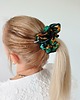 gumki do włosów Satynowa gumka satynowa scrunchie owijka frotka szmaragdowy blask MAXI 3