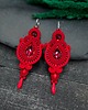 kolczyki soutache Kolczyki sutasz czerwone wieczorowe długie Margo 2