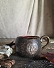 kubki Makówki, kubek sgraffito czarno czerwony, mak, jesień 1