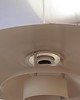 lampy wiszące Lampa wisząca Lyfa z lat 70., biały metalowy klosz, Dania 6