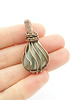 wisiory Krzemień pasiasty wisiorek wire wrapping 2