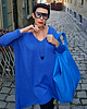 swetry damskie Sweter oversize V szary 4