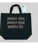 torby na zakupy Duża bawełniana torba: positive vibes positive mind positivel life 1