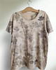 t-shirt damskie T-shirt ekoprint roślinny bawełna plus size 1