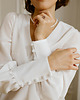 bluzki z długim rękawem damskie Gianna silk blouse white 5