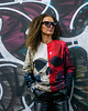 bluza z kapturem damska Damska Bluza Expres Zamek DR.CROW White Red Skull 1