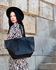 torby na ramię TORBA SHOPPER SKÓRZANA CZARNA DAMSKA NA RAMIĘ PAOLO PERUZZI IN-64-BL 1
