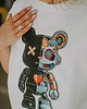 t-shirt damskie T-shirt oversize Robot Teddy dla mamy cream 2