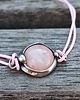 bransoletki wire wrapping Kwarc różowy - bransoletka sznurkowa 1