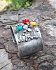 bransoletki wire wrapping Kwiaty późnego lata - bransoletka regulowana 2