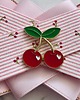 broszki Brosza z kolekcji z wisienkami z ozdobą  Wiśnia 4