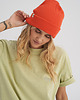 czapki damskie Czapka zimowa z bawełny organicznej jasnoczerwona 3