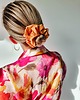 gumki do włosów Gumka jedwabna, scrunchie, frotka słodka morelka MAXI 2