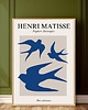 plakaty PLAKAT ptaki , abstrakcja, matisse, niebieski 5