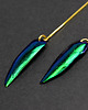 kolczyki swarovski Yashil, szmaragdowe kolczyki z kryształami Swarovskiego, beading 3