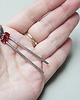 kolczyki wire wrapping Kreski vol.5 /red/ kolczyki 4