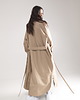 płaszcze damskie Parka Longline Collar Oversize mocca 6