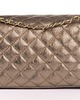 torby na ramię Torebka skórzana pikowana - złota (6930) 4
