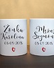kubki Kubki na rocznicę ślubu z imieniem, zestaw 3