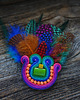 broszki Kolorowa broszka soutache z piórami 5