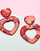 kolczyki z masy plastycznej VALENTINE kolczyki czerwone serca na walentynki 2