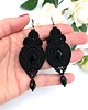kolczyki soutache Verra kolczyki sutasz czarne romantyczne eleganckie z kryształkami 1