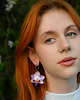 kolczyki z żywicy Kolczyki z prawdziwą orchideą w żywicy kwiaty biżuteria 2